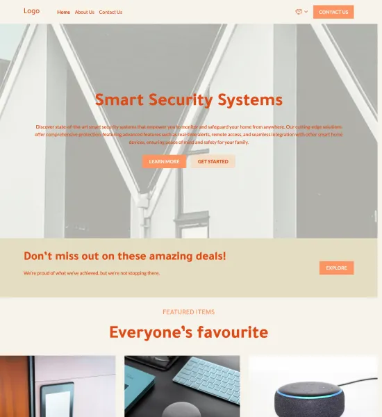 smart home solutions template preview