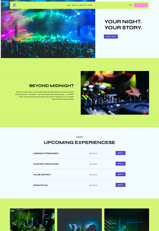 nightclub template preview