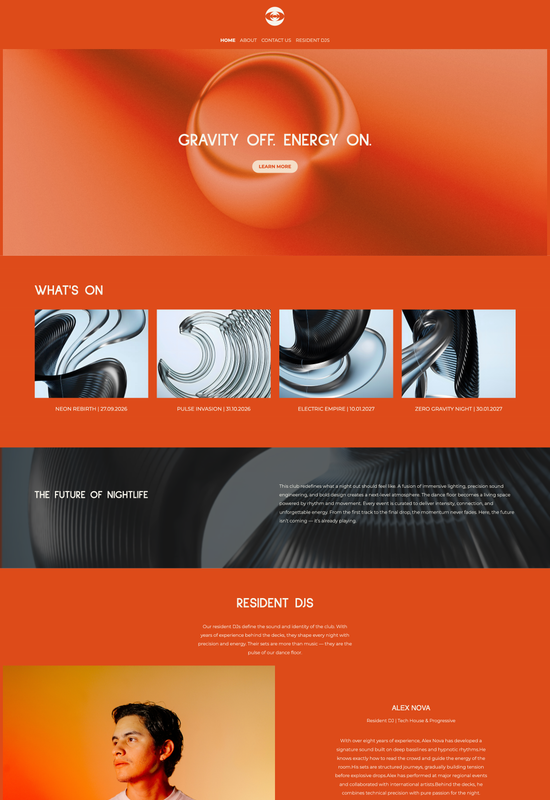 Vorschau der Nachtclub-Vorlage