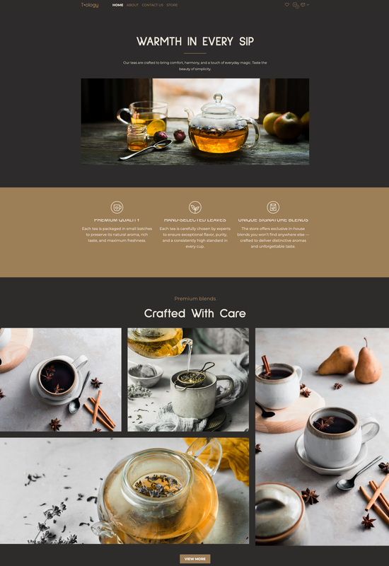 Vorschau der Teeladen-Vorlage