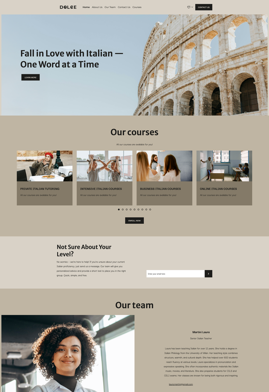 Vorschau der Vorlage für Italienisch-Sprachschulen