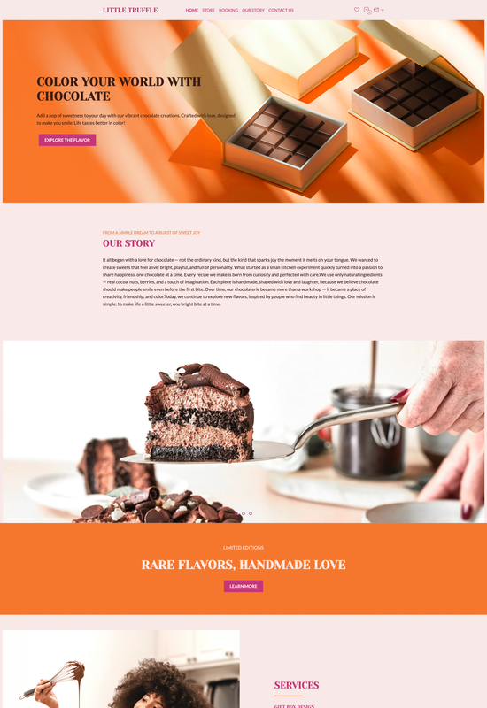 Vorschau der Chocolaterie-Vorlage