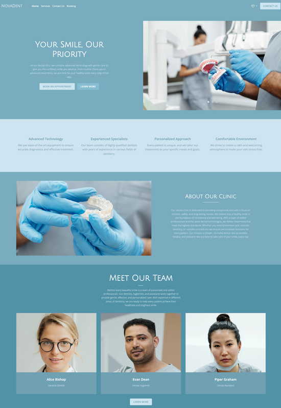 dentist template preview