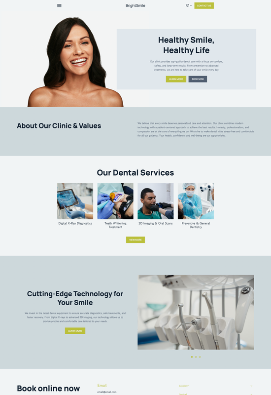 dentist template preview