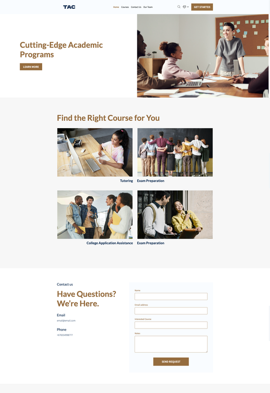 education center template preview