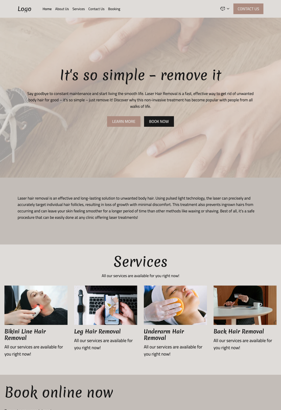 laser hair removal clinic template preview