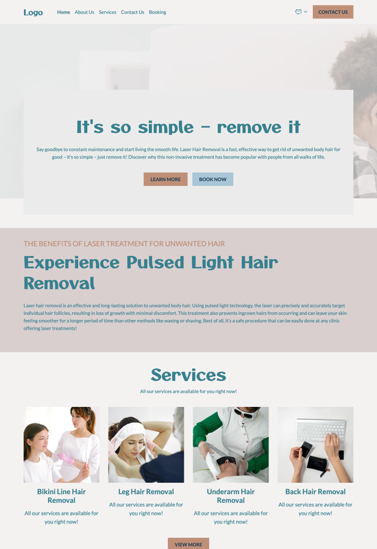 laser hair removal clinic template preview