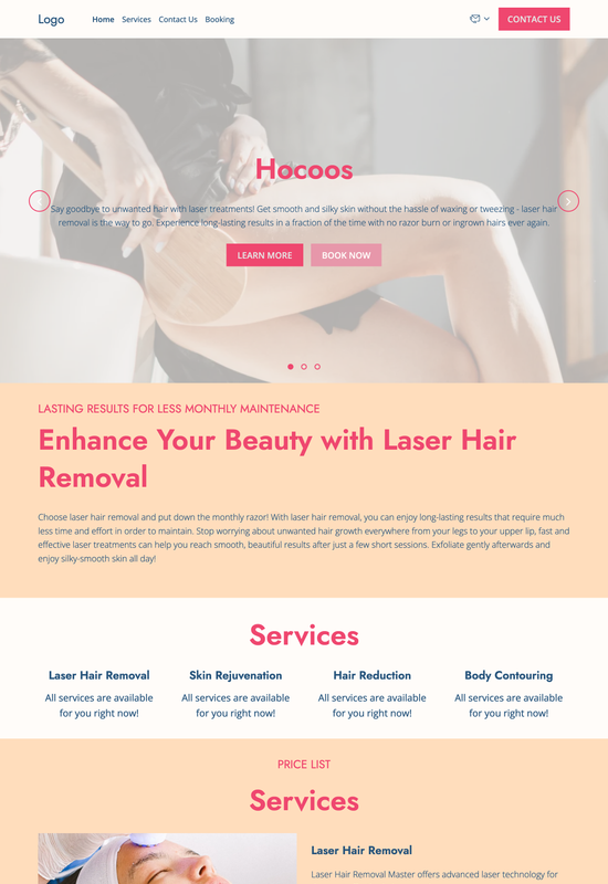 laser hair removal master template preview