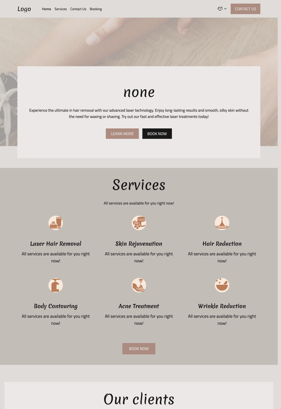 laser hair removal master template preview