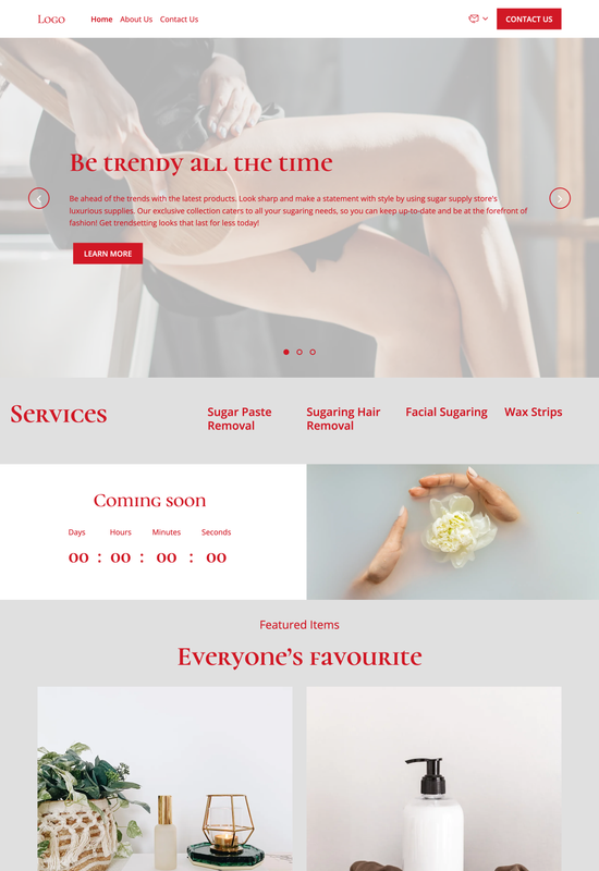 sugaring supply store template preview