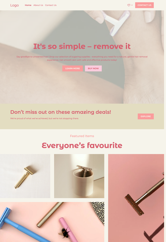 sugaring supply store template preview