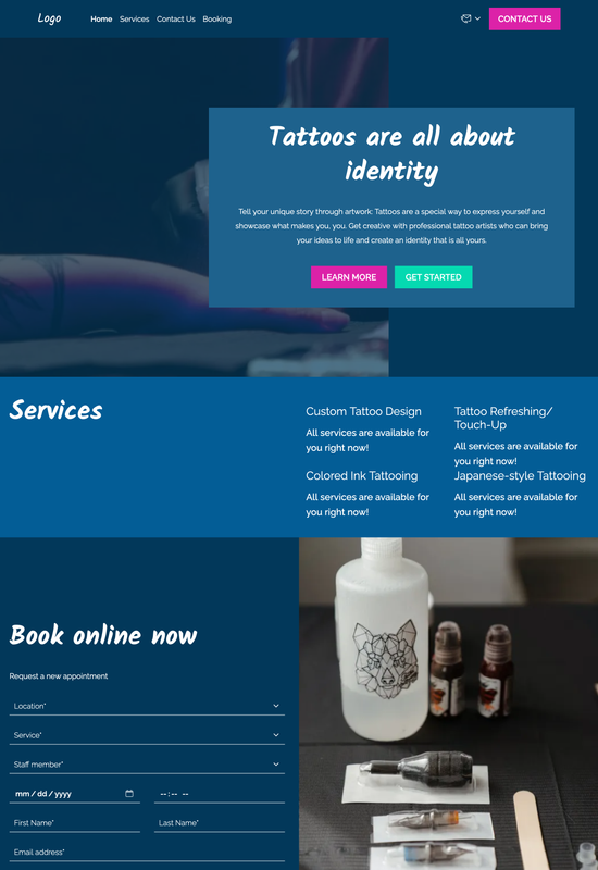 tattoo artist  template preview