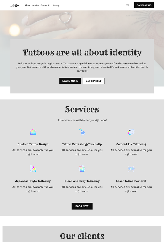 tattoo artist  template preview