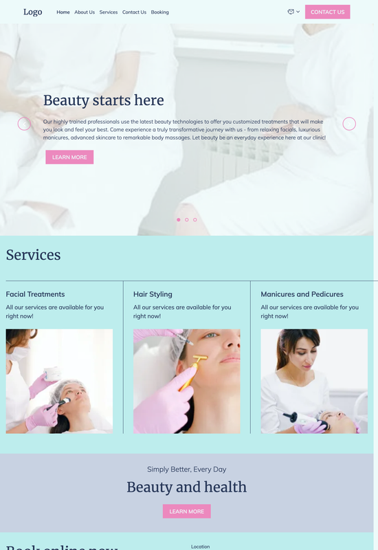 cosmetology clinic template preview