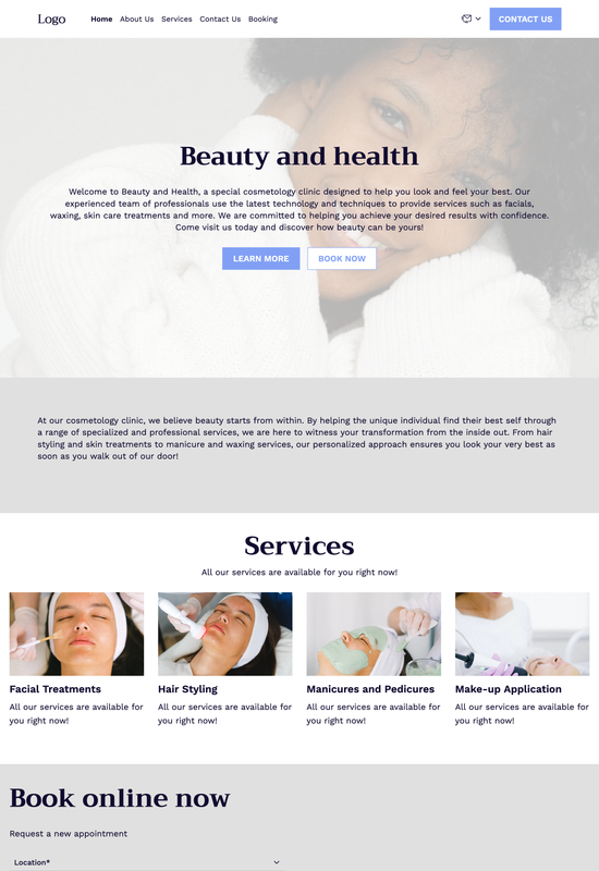 cosmetology clinic template preview
