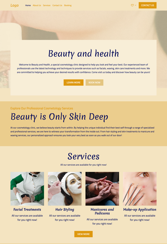 cosmetology clinic template preview