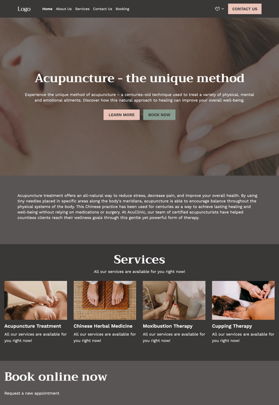 acupuncture clinic template preview