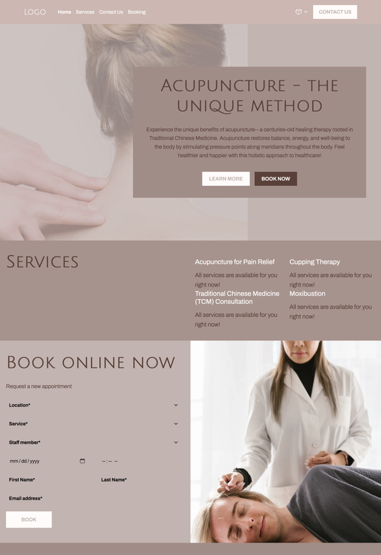 acupuncture therapist template preview