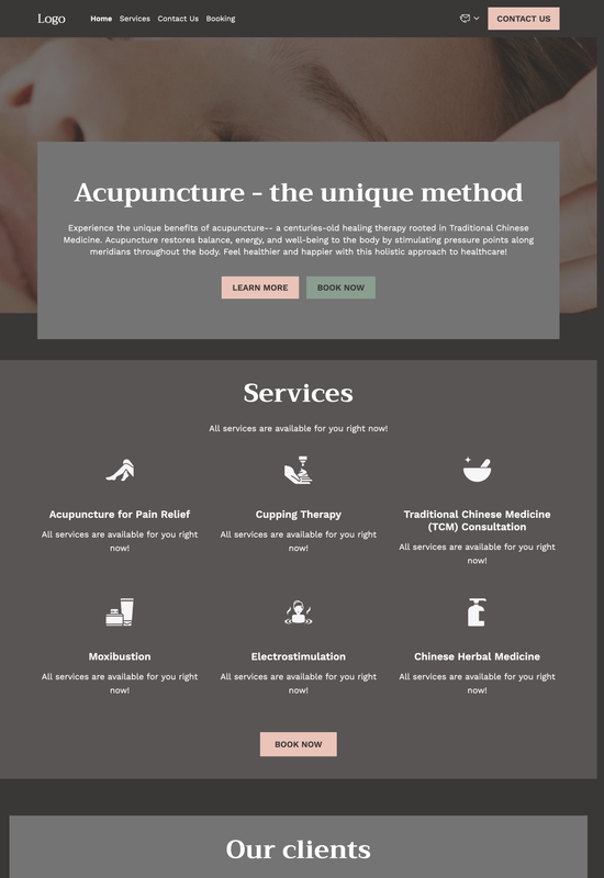 acupuncture therapist template preview