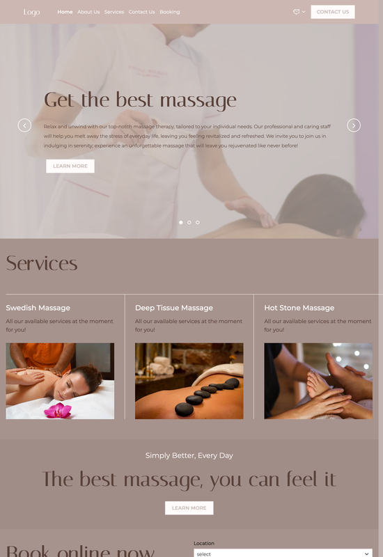 Anteprima del modello per centro massaggi e spa