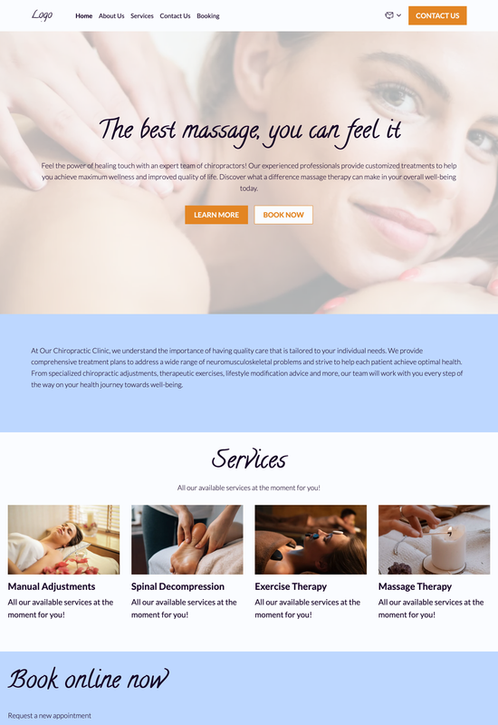 chiropractic clinic template preview