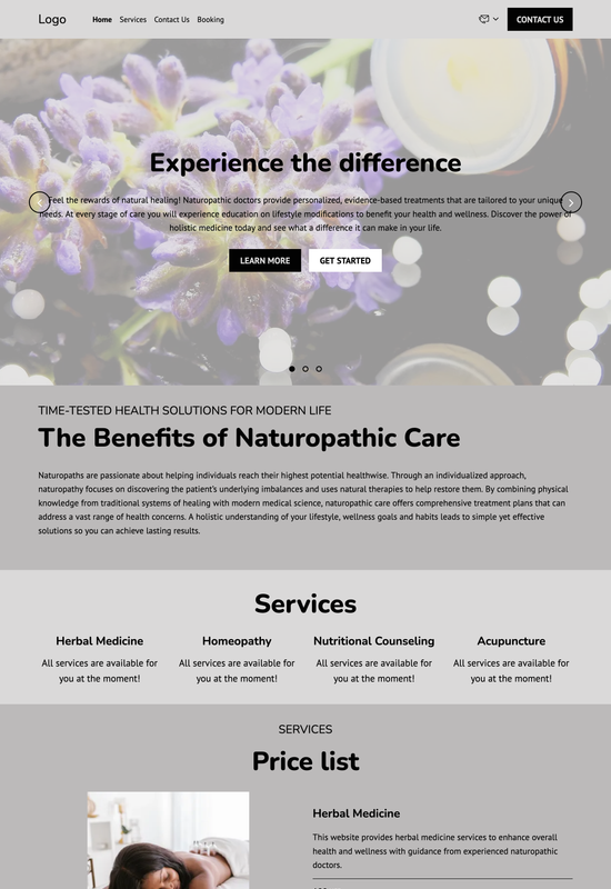 naturopathic doctor template preview