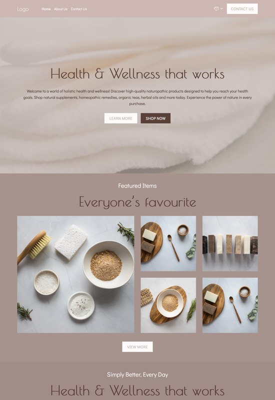 naturopathic products store template preview
