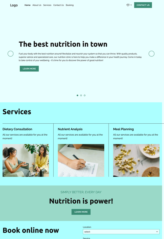 nutrition clinic template preview