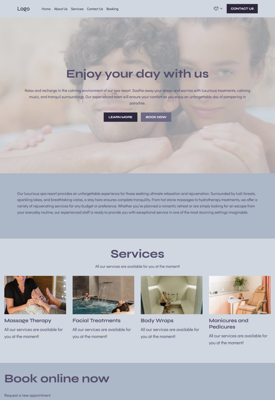 Anteprima del template per resort termale