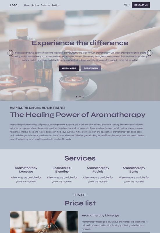 Vorschau der Aromatherapeuten-Vorlage