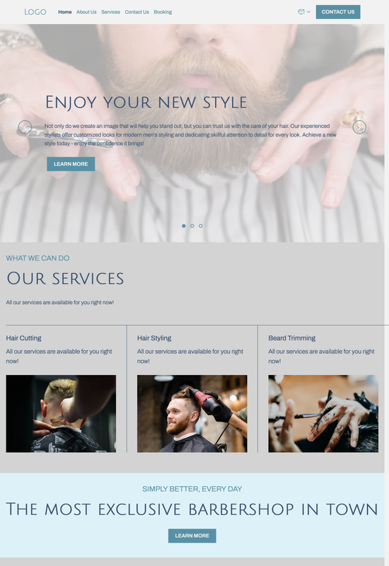 barbershop template preview