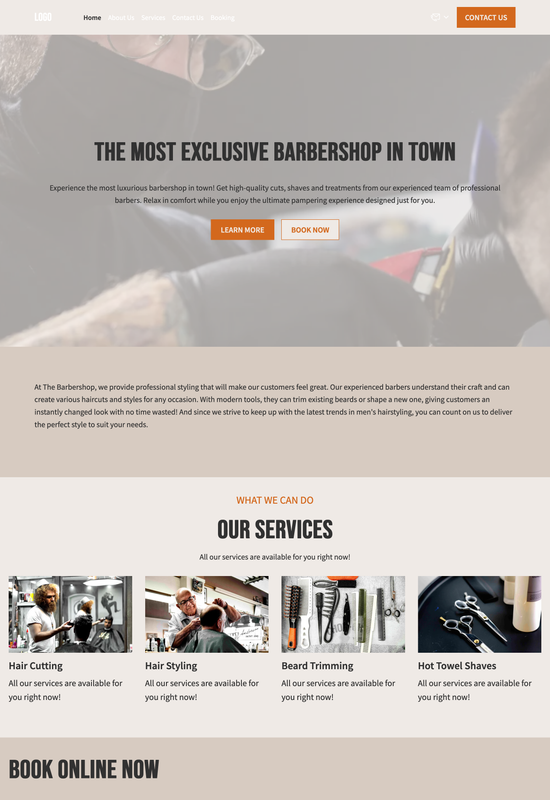 barbershop template preview