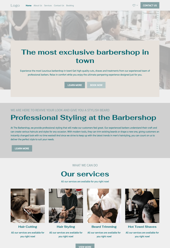 barbershop template preview