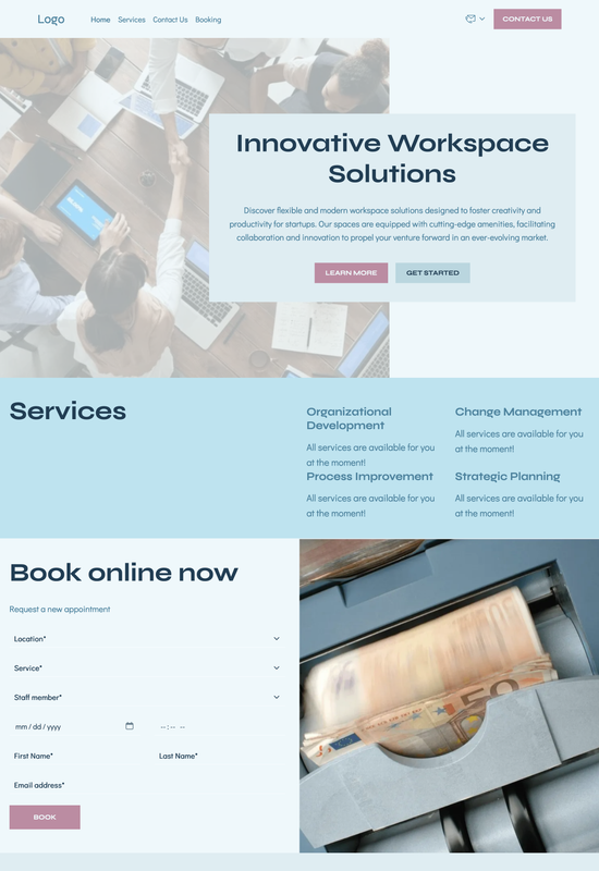 business management consultant template preview