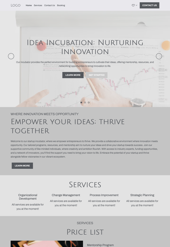 business management consultant template preview