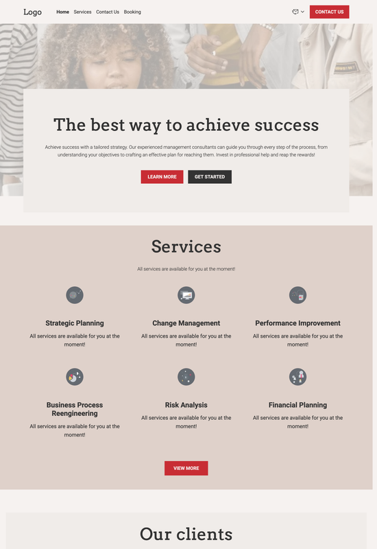 management consultant template preview