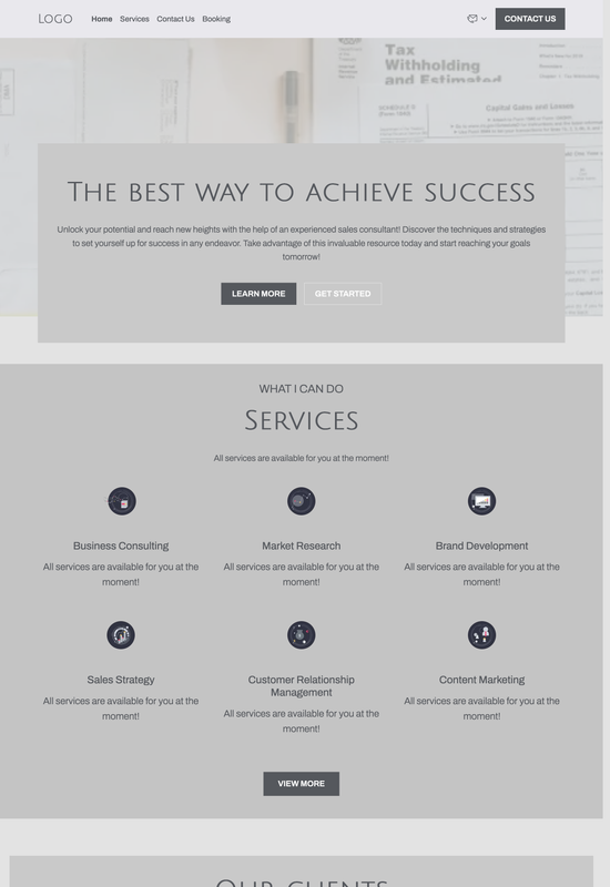 sales consultant template preview
