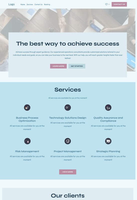 operations consultant template preview