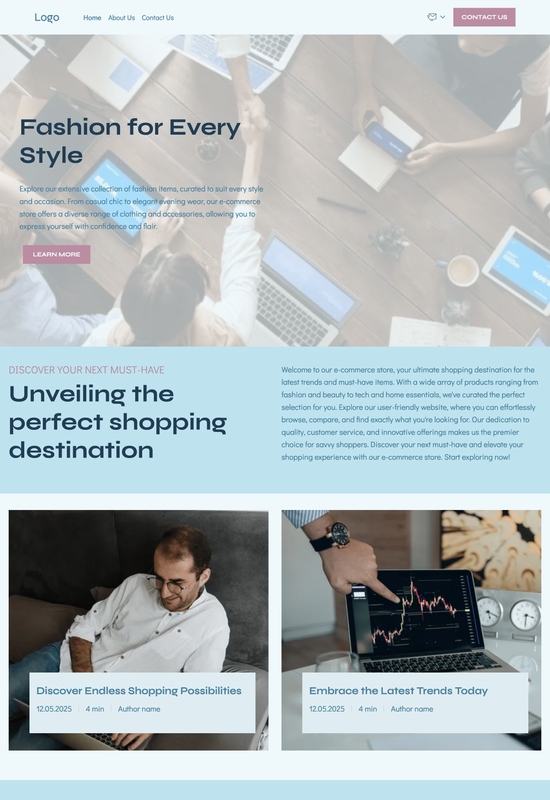 business blog template preview