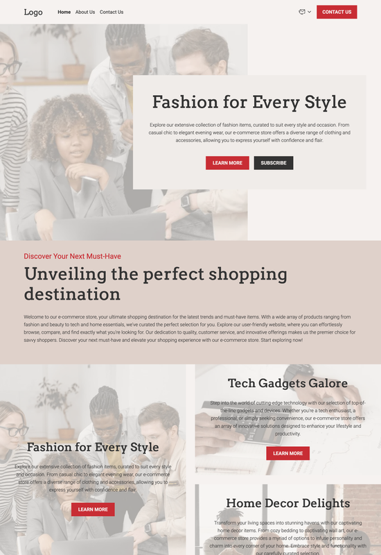 business blog template preview