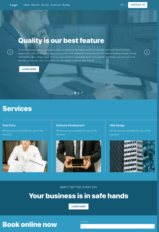 outsourcing agency template preview