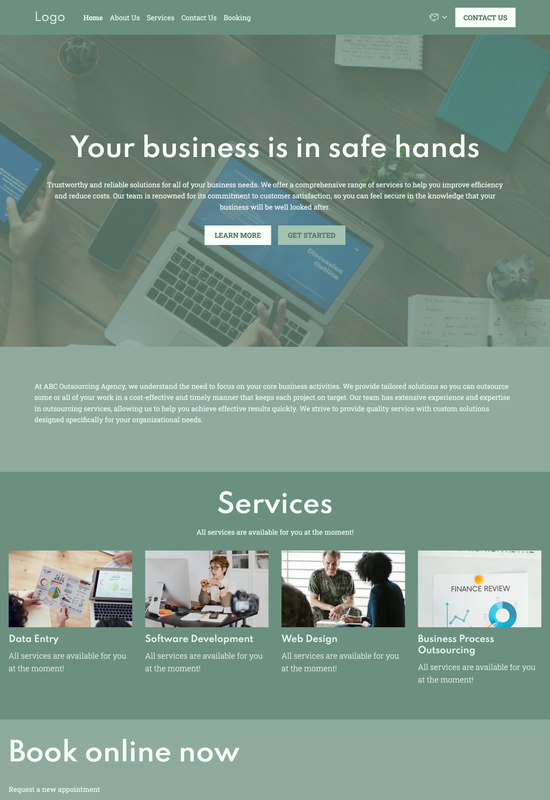 outsourcing agency template preview