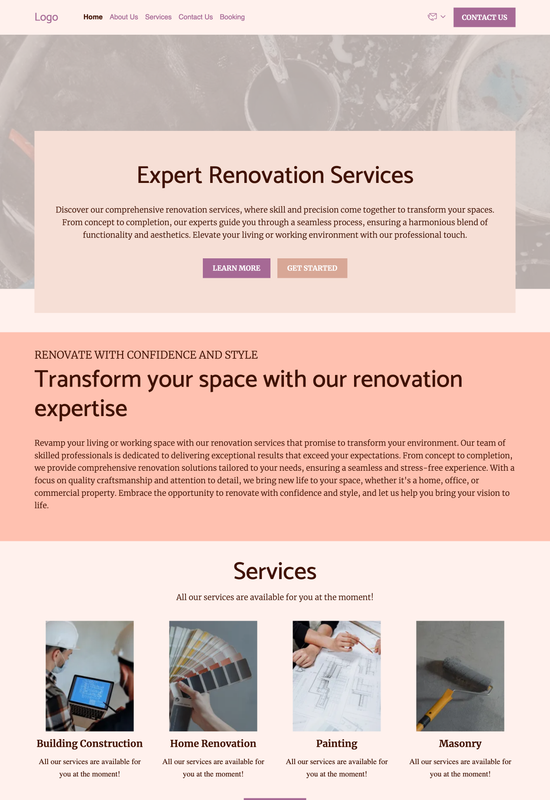 construction company template preview