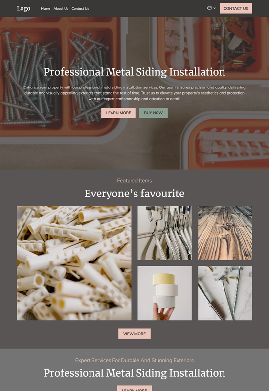 construction and building materials store template preview