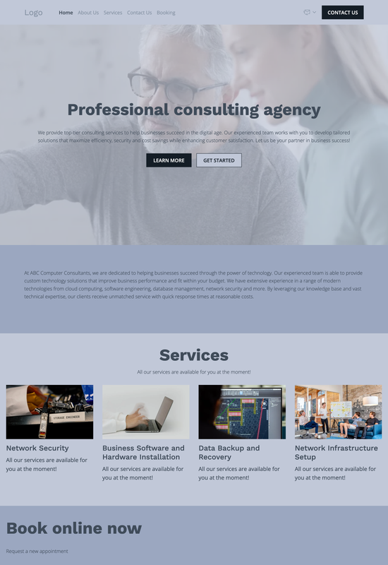 computer consulting agency template preview