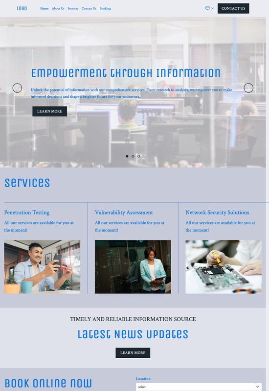 cyber security consulting agency template preview