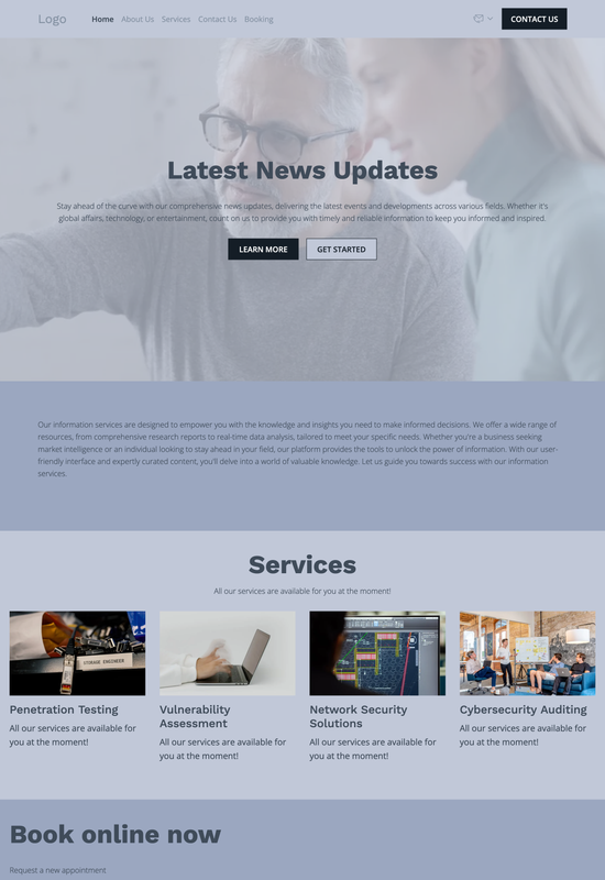 cyber security consulting agency template preview