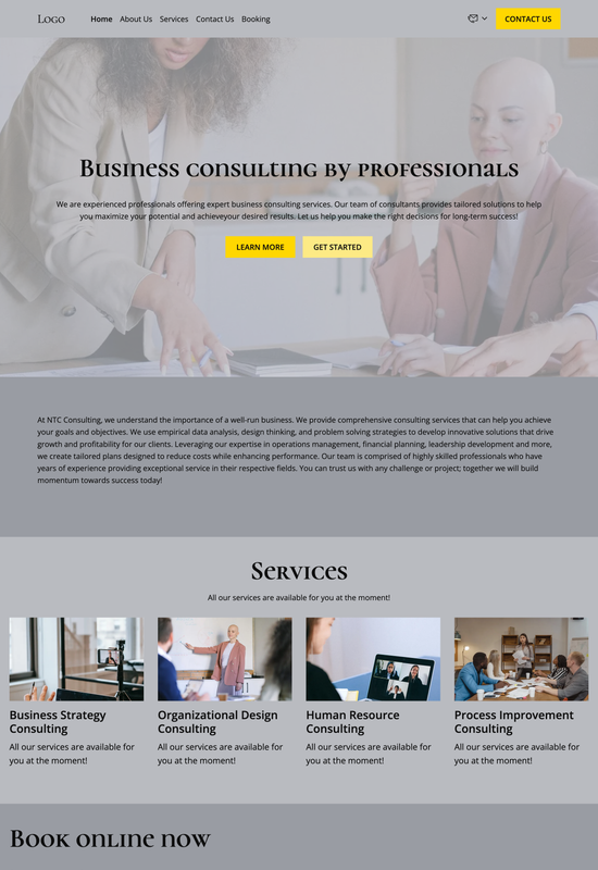 Vista previa de la plantilla para empresas de consultoría