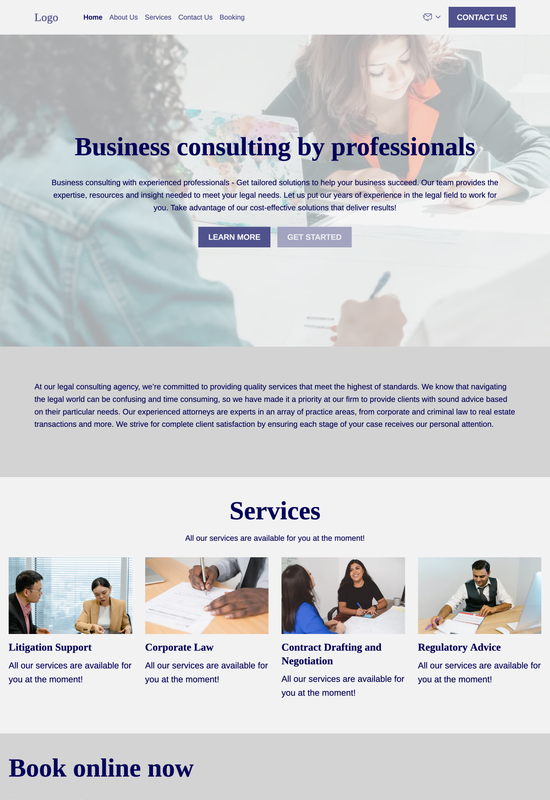 legal consulting agency template preview