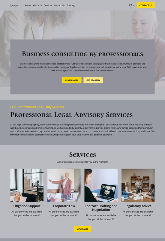 legal consulting agency template preview